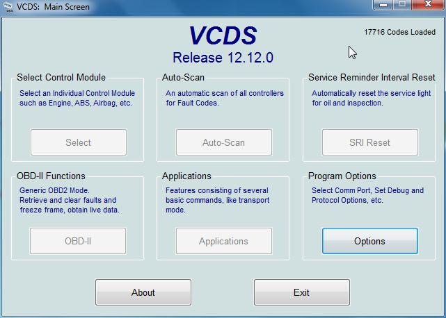 vcds 12.12 no interface found